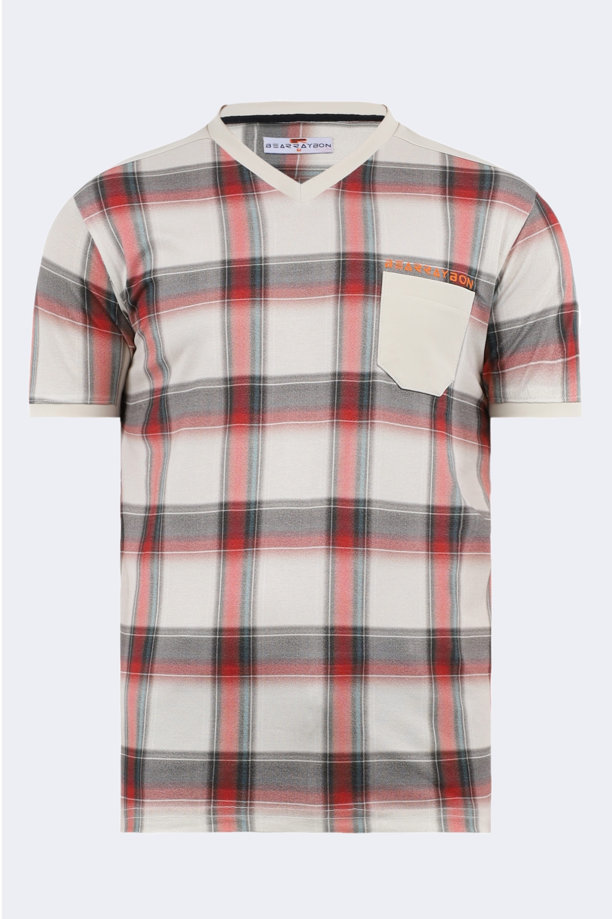 11032-37_3_1-1.jpg Bearraybon v-neck checked men - Image 1