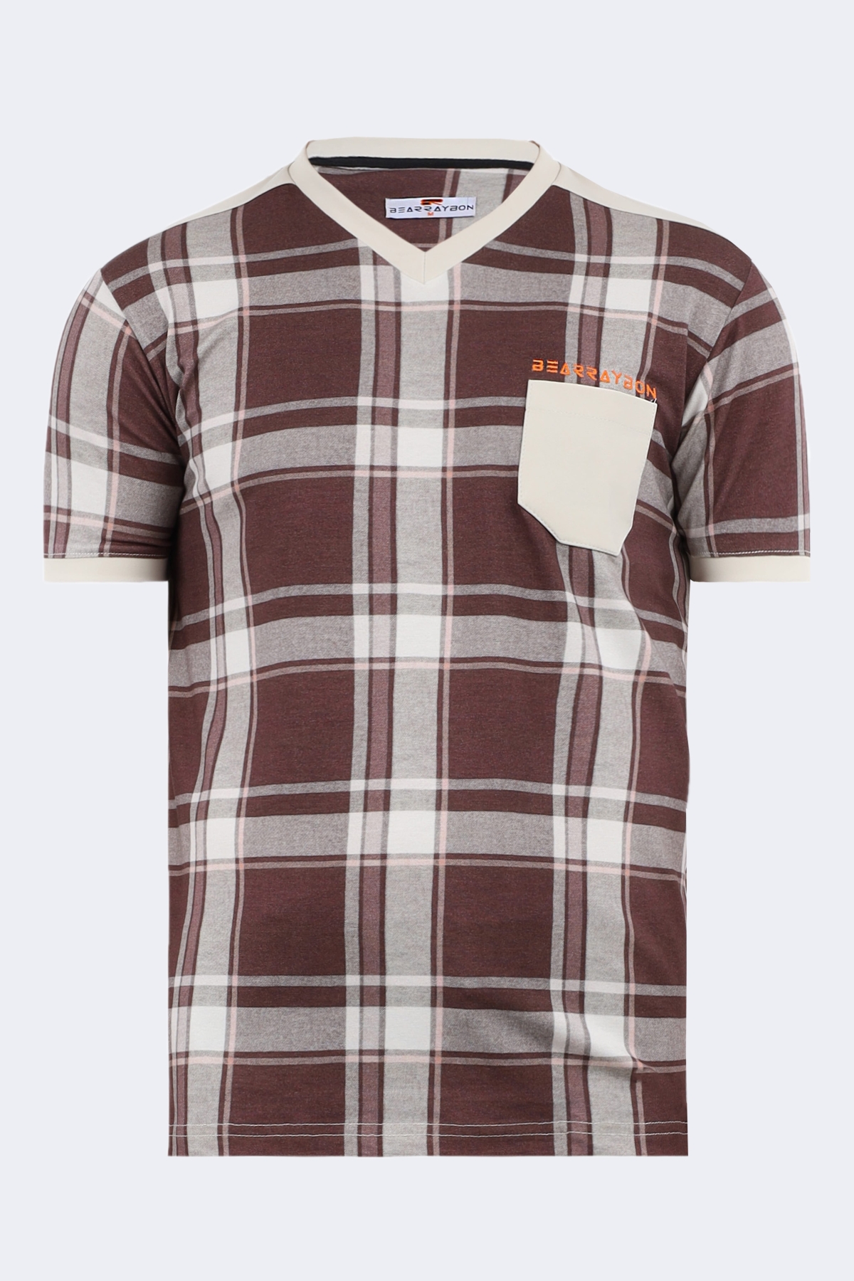 11032-47_1_1-1.jpg Bearraybon v-neck checked men - Image 1