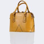 Women's Leather Bag with elegant mock-croc finish