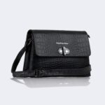 Leather Baguette Shoulder Bag With Strap