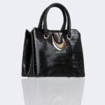 women's handbag in mock-croc finish