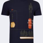 Garden breeze graphic printed men's t-shirt