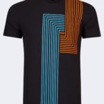Man t-shirt geometric line patterned