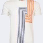 Man t-shirt geometric line patterned