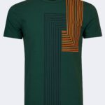 Man t-shirt geometric line patterned