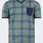 Bearraybon v-neck checked men