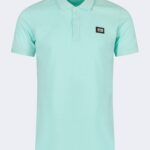 Classic polo neck t-shirt with metal logo