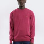 Pure wool blend embroidered logo printed knitwear