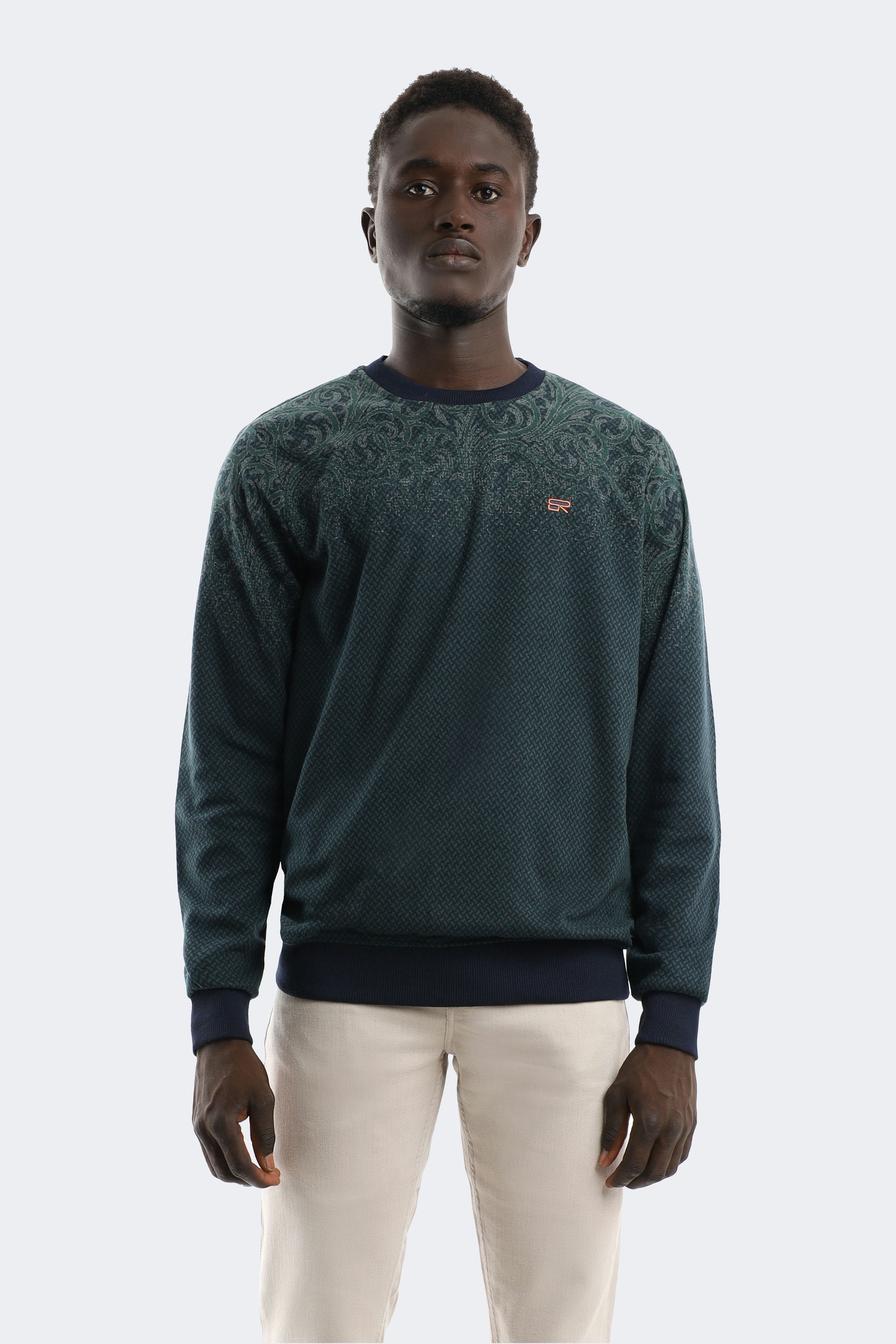 2413 (13) Geometric patterned wool knitwear - Image 1