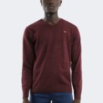 V-neck pure wool knitwear
