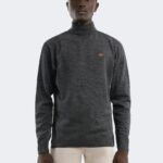 Pure wool knitwear with embroidery logo print