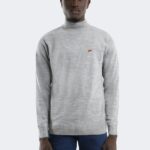 Pure wool knitwear with embroidery logo print