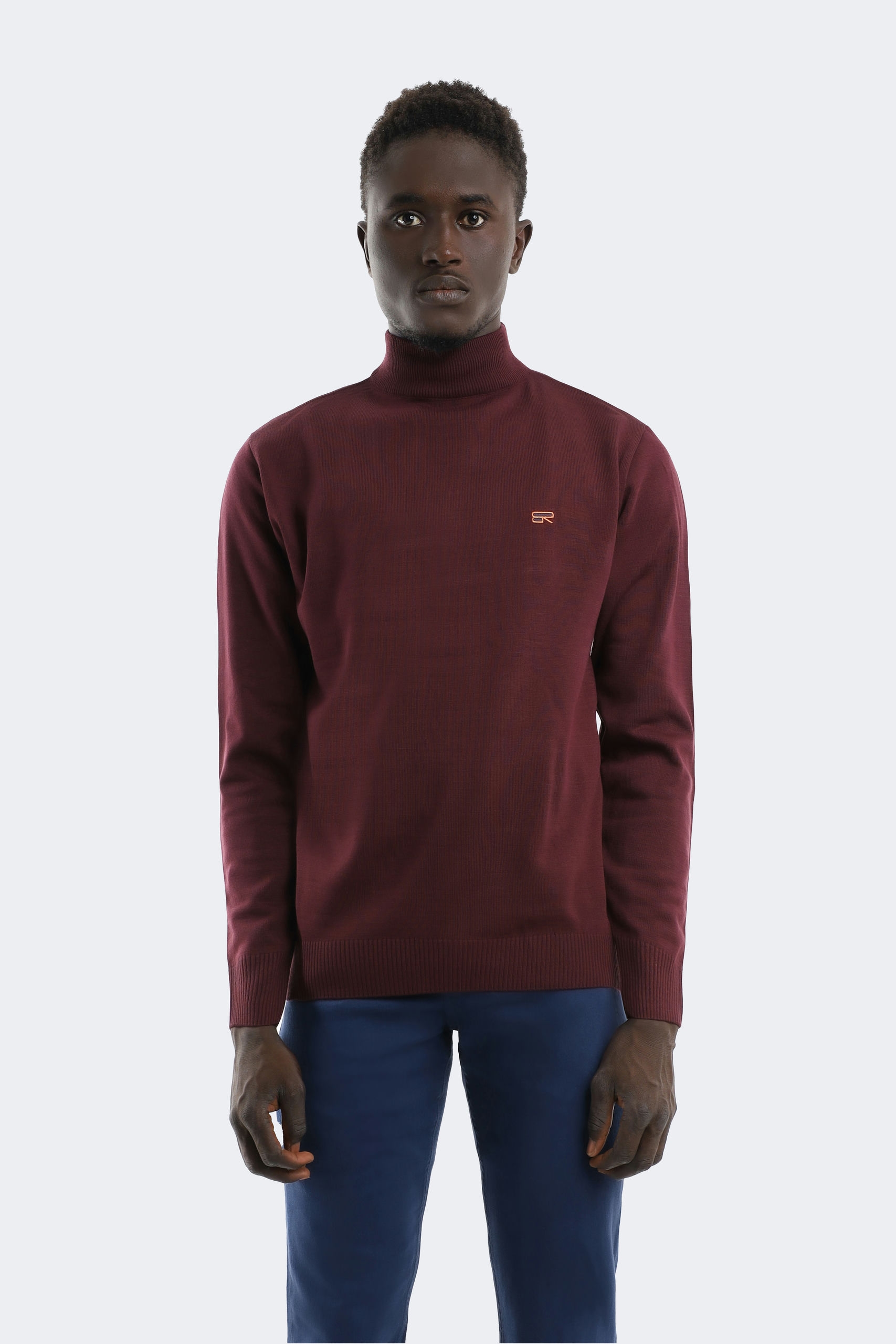 25004 (25) Pure wool knitwear with embroidery logo print - Image 1