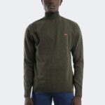 Pure wool knitwear with embroidery logo print