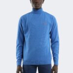 Pure wool knitwear with embroidery logo print