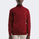 Pure wool knitwear with embroidery logo print