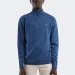 Pure wool knitwear with embroidery logo print