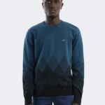 Cashmere blend wool knitwear with geometric pattern