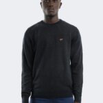 Black melange classic knitwear