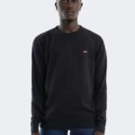 Black melange classic knitwear