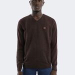 Micro-patterned cashmere blend wool knitwear