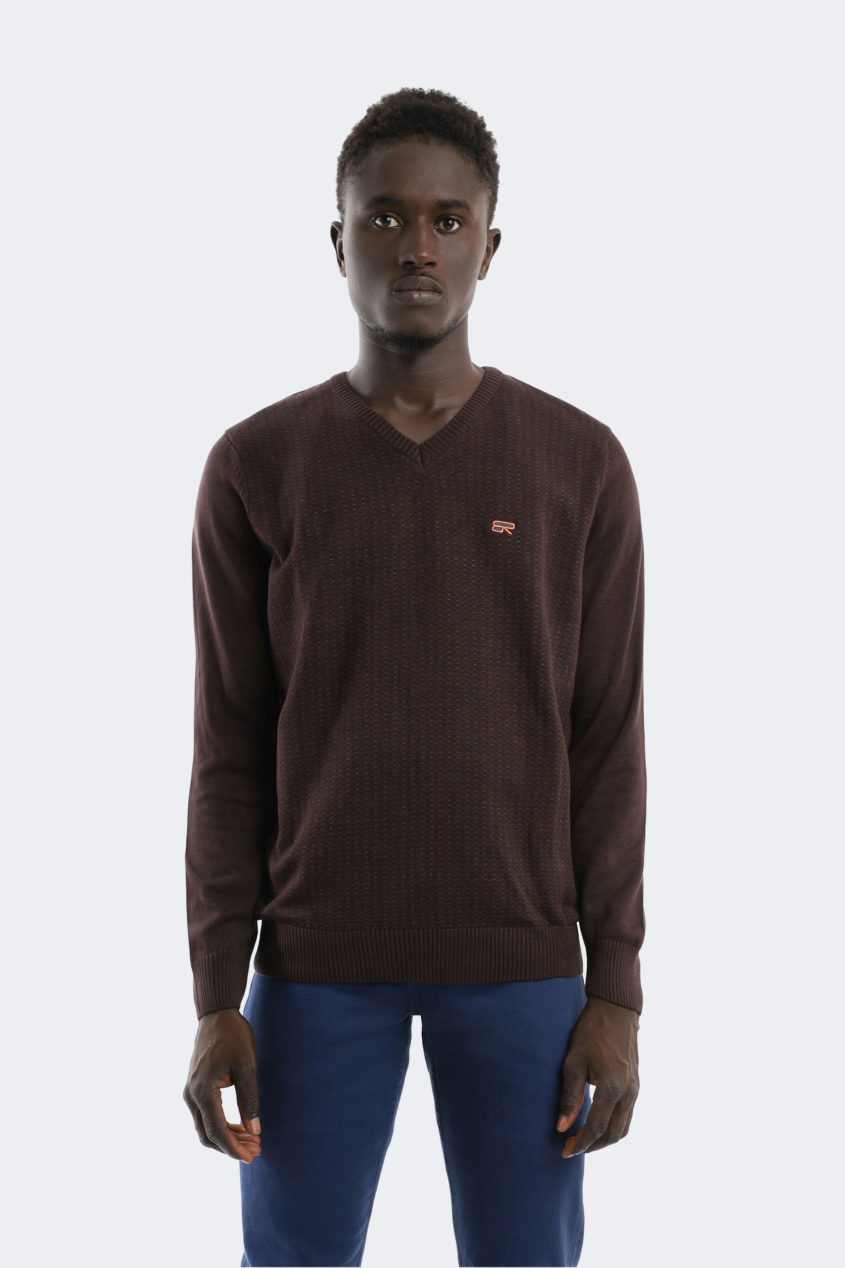 25023 (5) Micro-patterned cashmere blend wool knitwear - Image 1