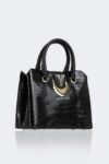 women's handbag in mock-croc finish