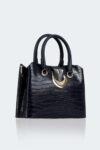 women's handbag in mock-croc finish