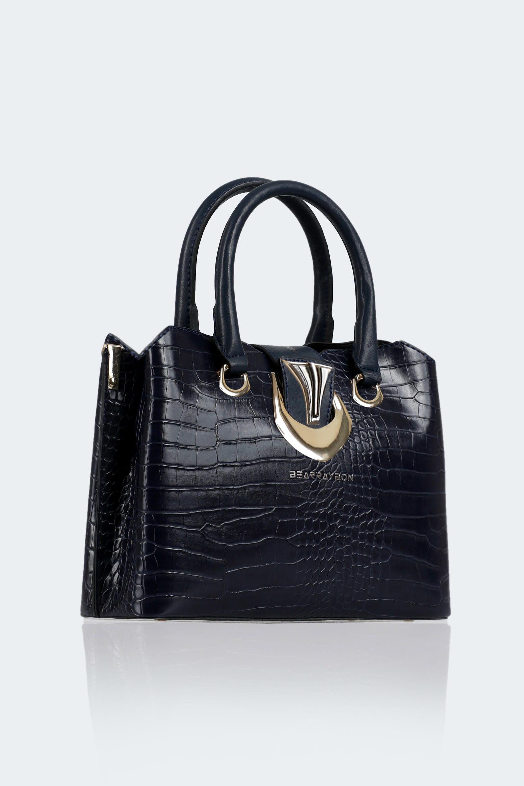 002 (3) women's handbag in mock-croc finish - Image 1