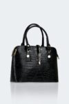Women's Leather Bag with elegant mock-croc finish