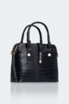 Women's Leather Bag with elegant mock-croc finish