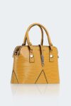 Women's Leather Bag with elegant mock-croc finish