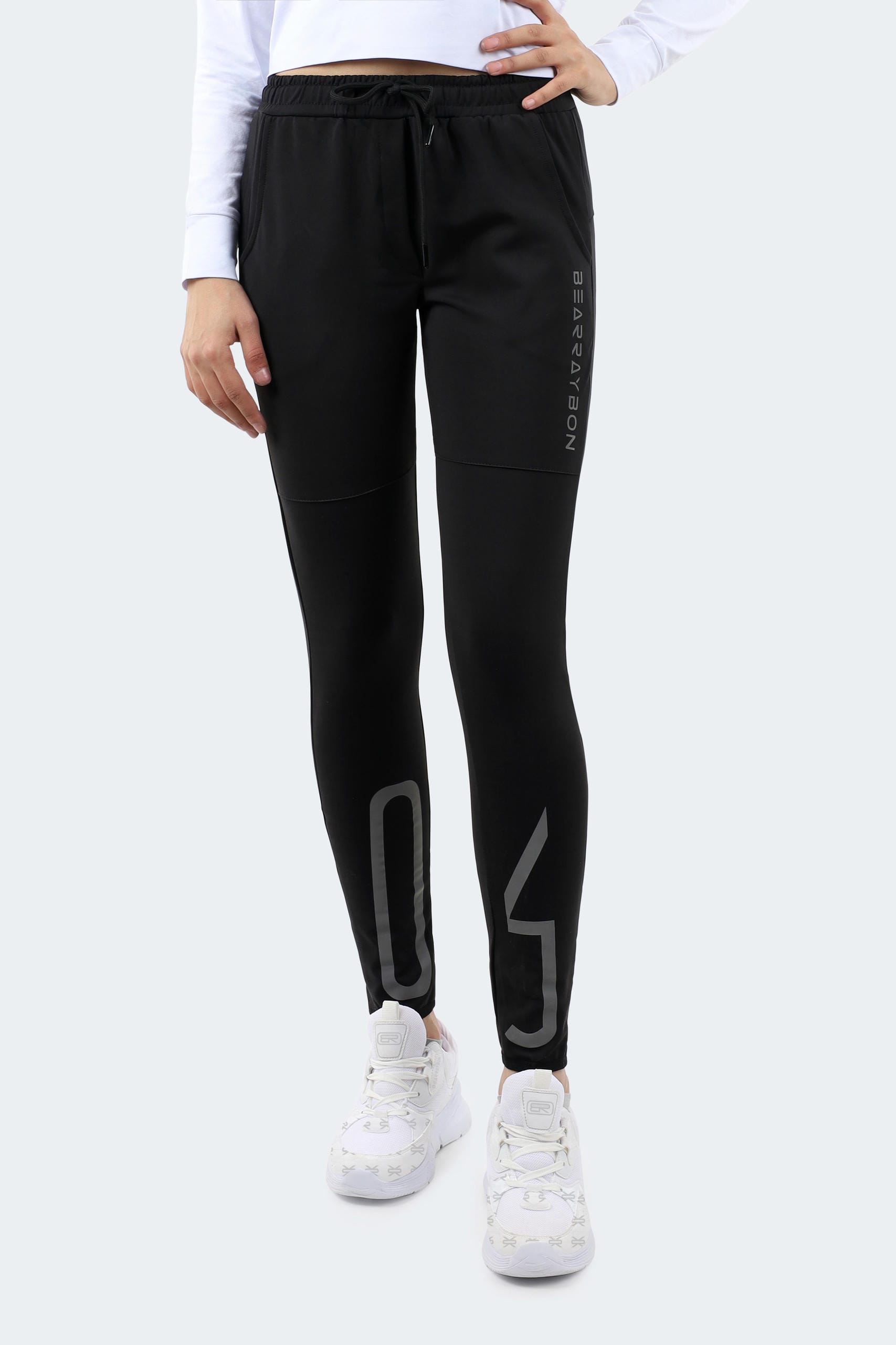 14021 (1) Fragmented logo detailed flexible leggings - Image 1