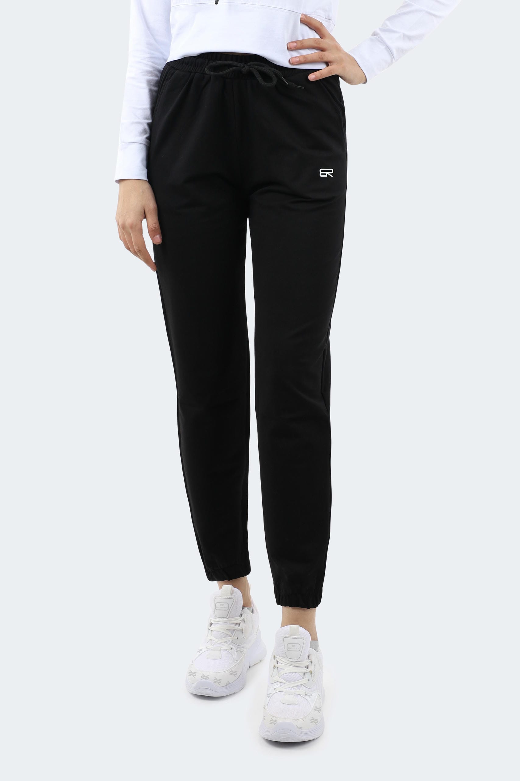 7237 (5) Cotton sweatpants with zigzag-patterned logo print - Image 1